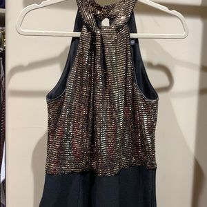 Black sequin jumpsuit